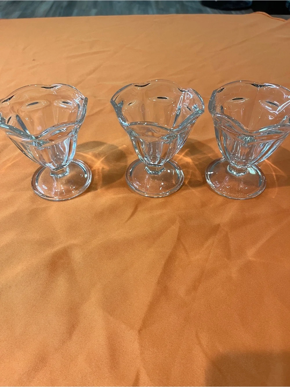 Clear Glass Dessert Cups - Set of 3